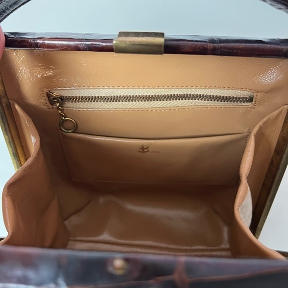 Vintage Authentic Bass Alligator Brown Small Bag - Picture 7 of 14